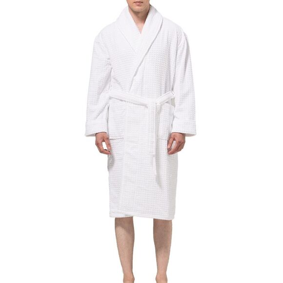 Alpine Swiss Other - Alpine Swiss Mens Luxury Waffle Knit Cotton Bathrobe Shawl Collar Hotel Spa Robe